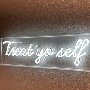 - sold - treat yo self neon sign
